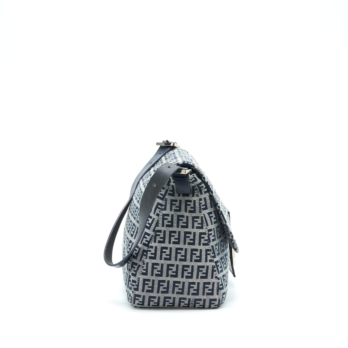 FENDI VINTAGE BAGUETTE SHOULD BAG FABRIC BLACK/GREY SHW