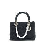 DIOR VINTAGE MEDIUM LADY DIOR NYLON/FABRIC BLACK SHW