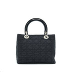 DIOR VINTAGE MEDIUM LADY DIOR NYLON/FABRIC BLACK SHW