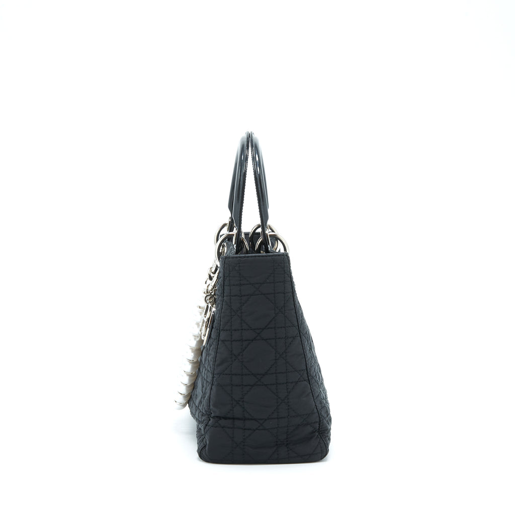 DIOR VINTAGE MEDIUM LADY DIOR NYLON/FABRIC BLACK SHW