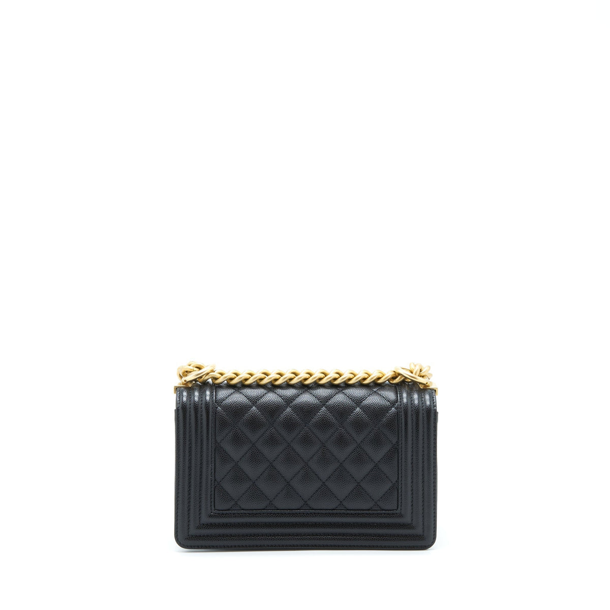 CHANEL SMALL BOY BAG CAVIAR BLACK GHW