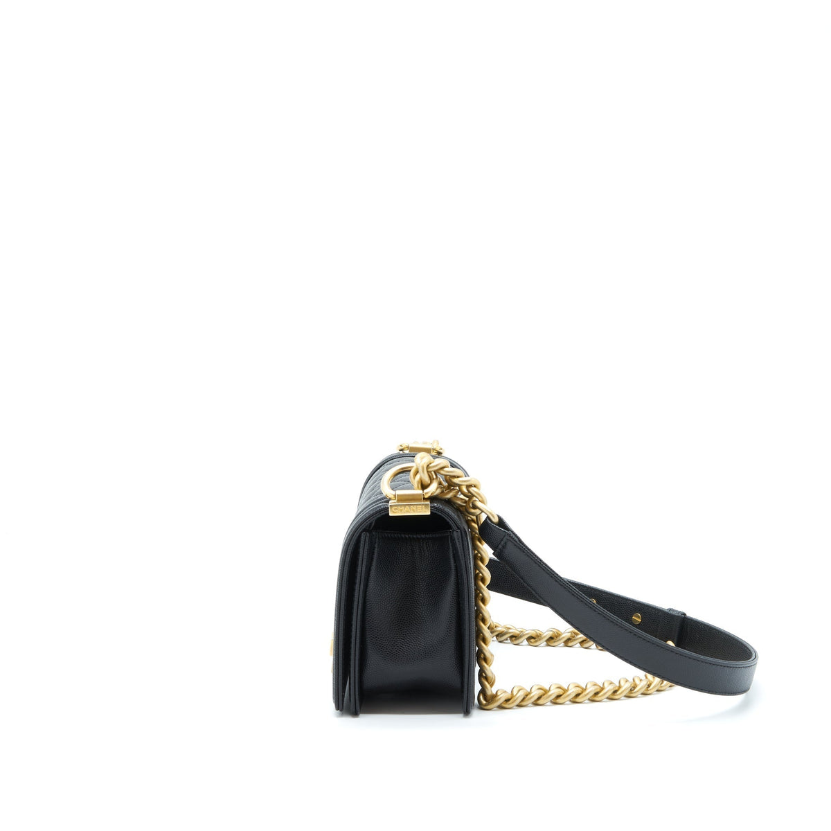 CHANEL SMALL BOY BAG CAVIAR BLACK GHW