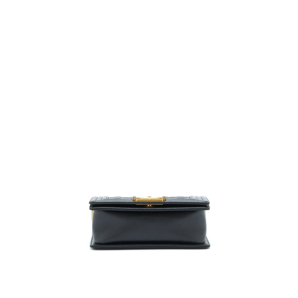 CHANEL SMALL BOY BAG CAVIAR BLACK GHW