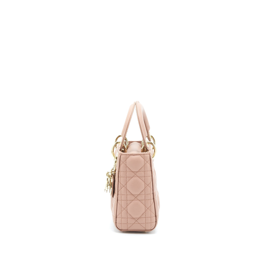 DIOR MINI LADY DIOR LAMBSKIN PINK GHW