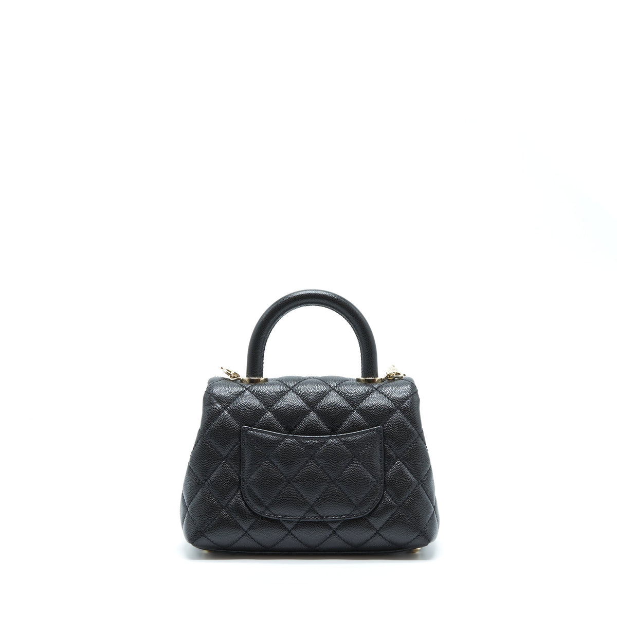 CHANEL MINI COCO HANDLE CAVIAR BLACK LGHW