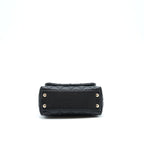 CHANEL MINI COCO HANDLE CAVIAR BLACK LGHW