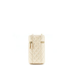 CHANEL CLASSIC VANITY PHONE HOLDER WITH CHAIN LAMBSKIN GOLD GHW
