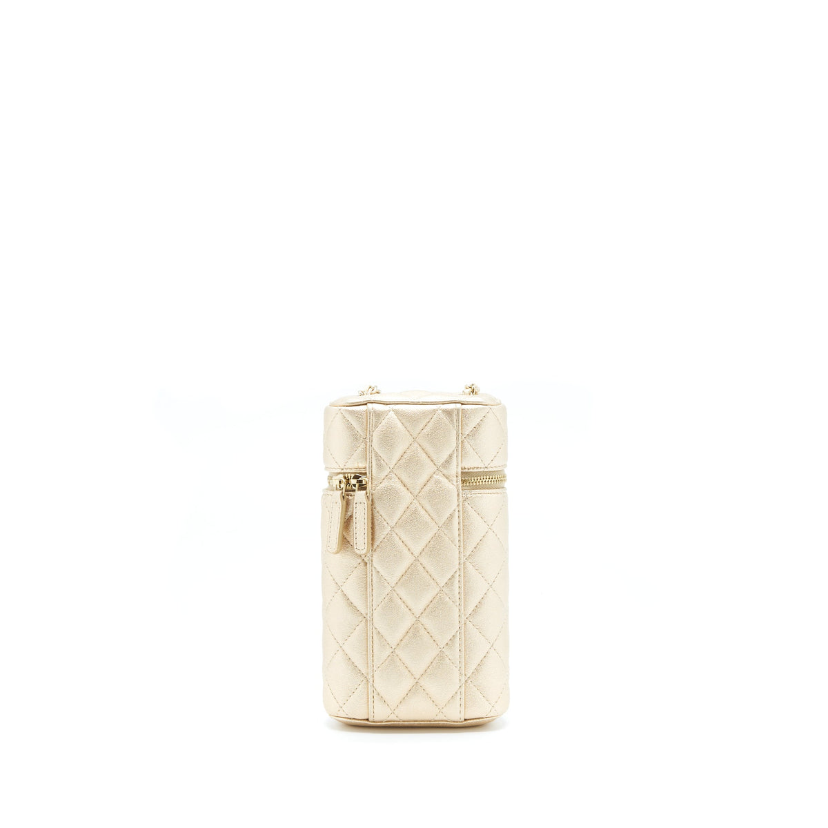 CHANEL CLASSIC VANITY PHONE HOLDER WITH CHAIN LAMBSKIN GOLD GHW