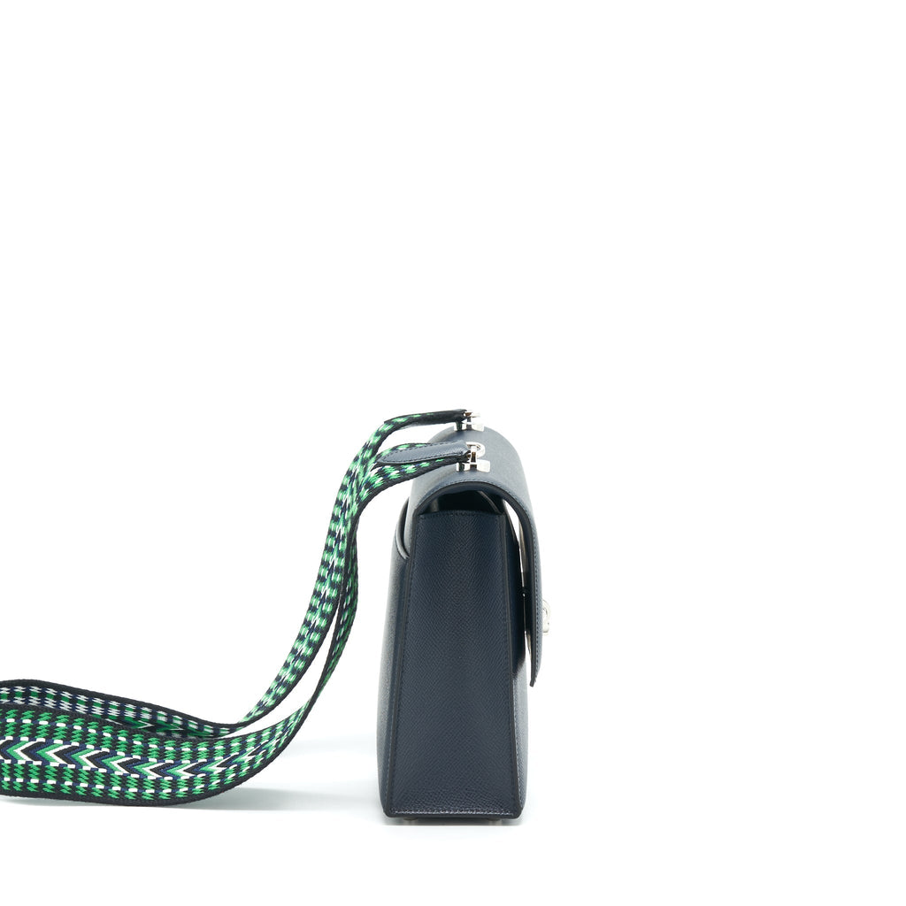 HERMES SAC VERROU 21 EPSOM/SANGLE BLUE NUIT SHW