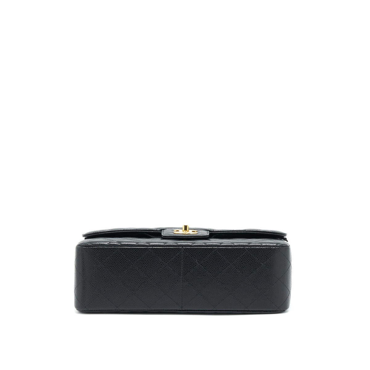 CHANEL JUMBO CLASSIC DOUBLE FLAP BAG CAVIAR BLACK GHW (MICROCHIP)