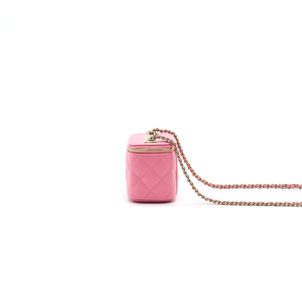 CHANEL SMALL VANITY WITH CHAIN PINK