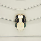 BVLGARI TOP HANDLE SERPENTI BAG WHITE