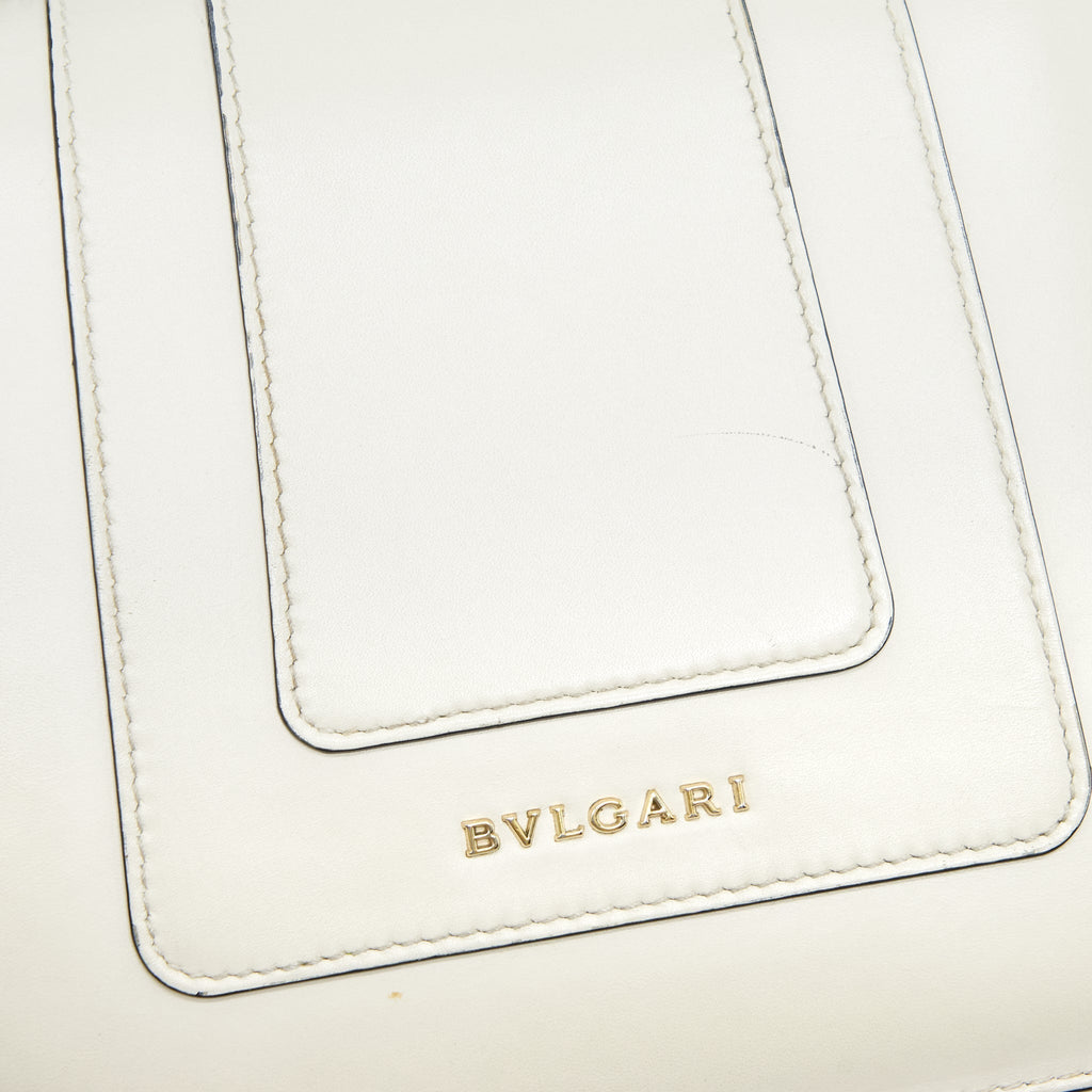 BVLGARI TOP HANDLE SERPENTI BAG WHITE