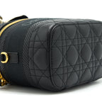 DIOR SMALL DIORTRAVEL VANITY CASE BLACK GHW WITH AN EXTRA TWILLY