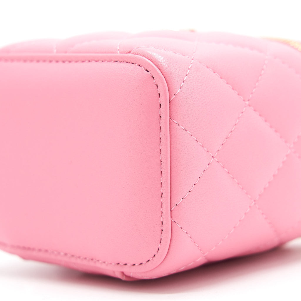CHANEL SMALL VANITY WITH CHAIN PINK