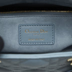DIOR SMALL LADY DIOR LAMBSKIN CLOUD BLUE M81B LIGHT GOLD AND ENAMEL HARDWARE