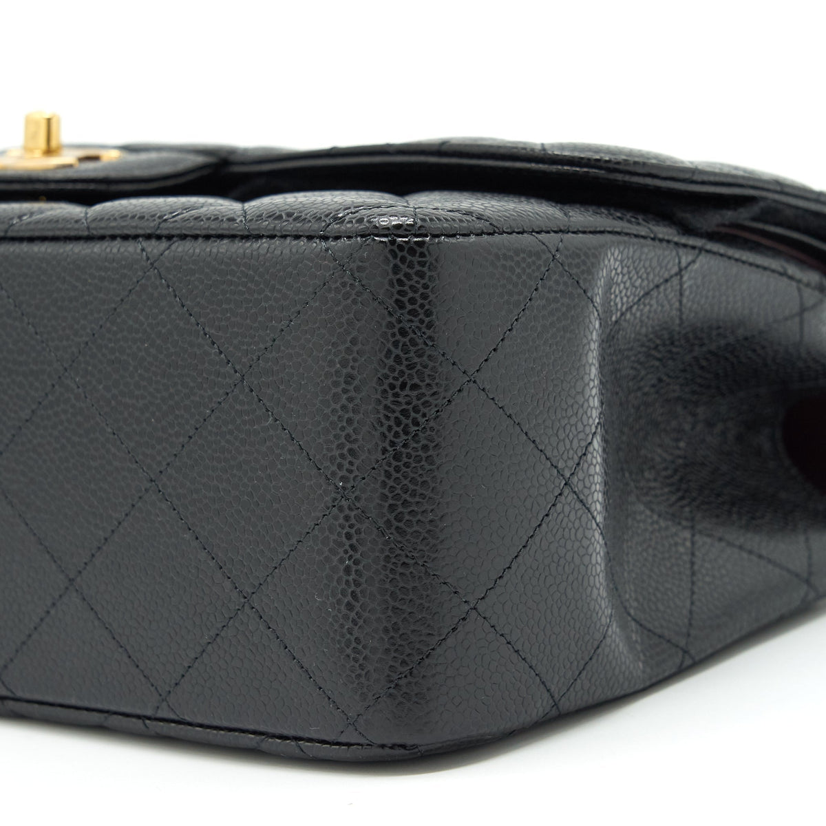 CHANEL JUMBO CLASSIC DOUBLE FLAP BAG CAVIAR BLACK GHW (MICROCHIP)