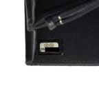 CHANEL 2.55 SQUARE WALLET ON CHAIN CHEVRON CALFSKIN SO BLACK