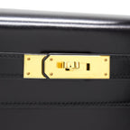 Hermes Kelly 28 Box Leather Black GHW