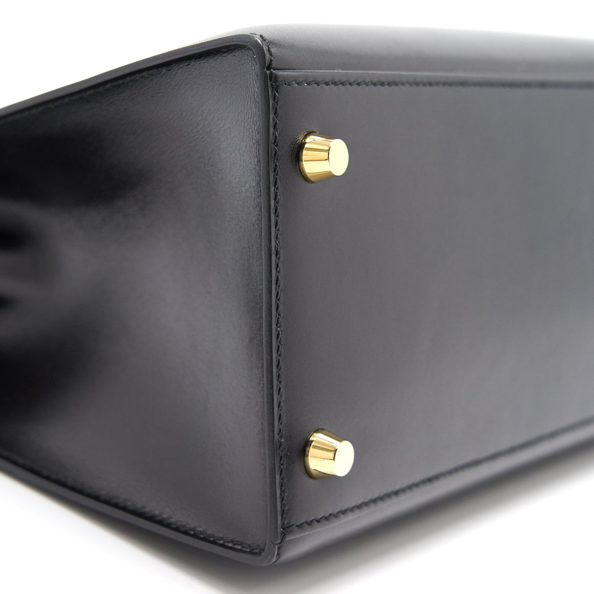 Hermes Kelly 28 Box Leather Black GHW
