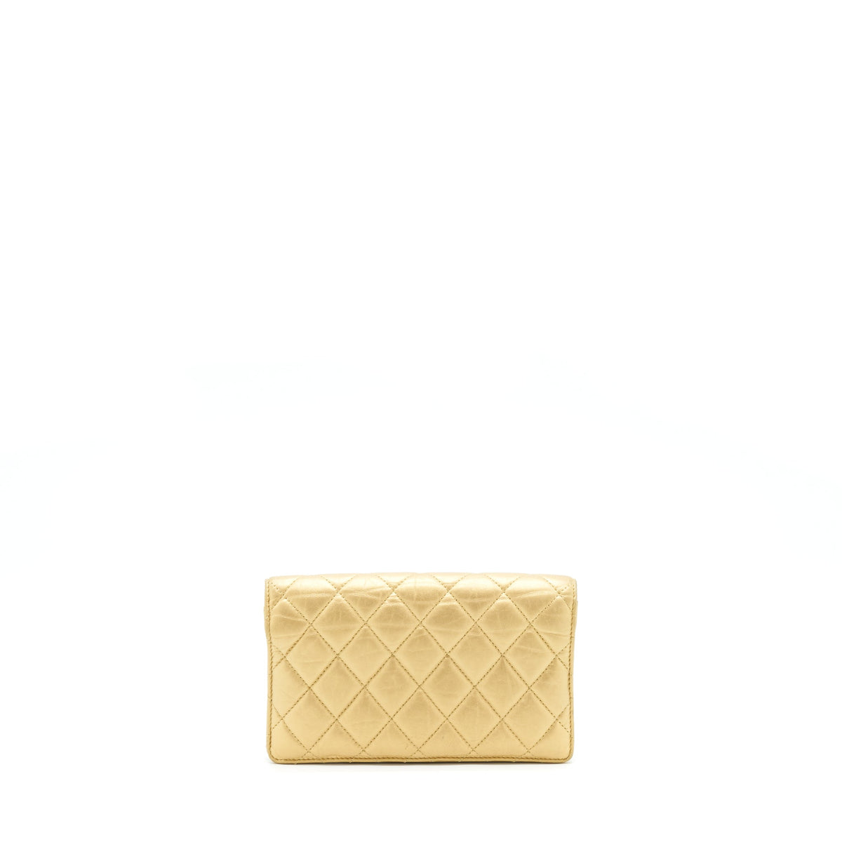 CHANEL QUILTED 2.55 WALLET CALFSKIN GOLD RUTHENIUM SLIVER HARDWARE