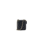 CHANEL 21C LONG VANITY WITH CHAIN LAMBSKIN BLACK WITH LGHW