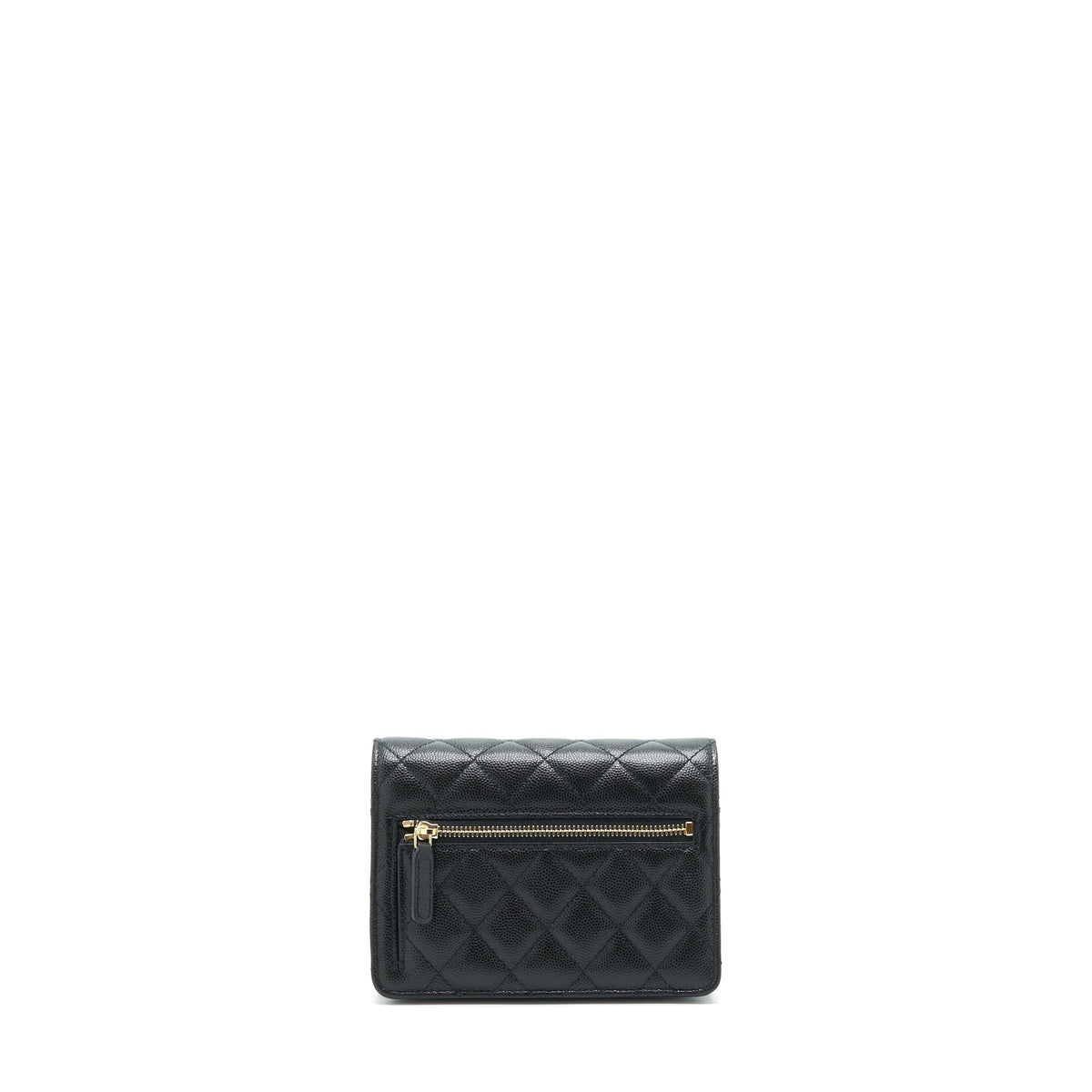 CHANEL MINI WALLET ON CHAIN CAVIAR BLACK LGHW