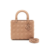 DIOR MEDIUM LADY DIOR BLUSH ULTRAMATTE CANNAGE CALFSKIN BAG
