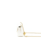 CHANEL PEARL CRUSH MINI RECTANGULAR FLAP BAG LAMBSKIN WHITE GHW (MICROCHIP)