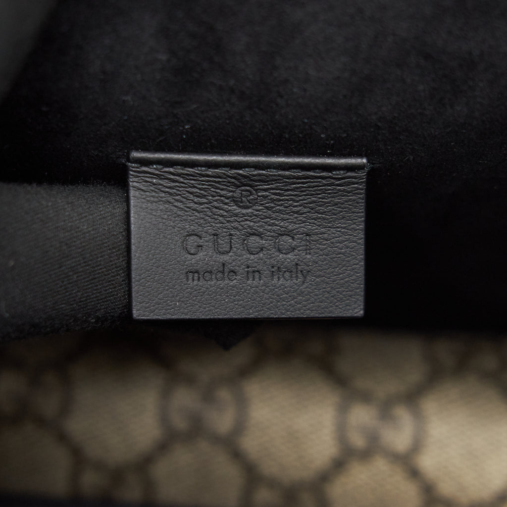 GUCCI DIONYSUS GG SUPREME MINI BAG BLACK