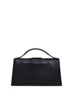 JACQUEMUS THE LARGE BLACK BAMBINO STRAPPED HANDBAG