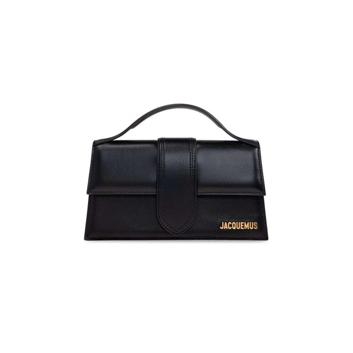 JACQUEMUS THE LARGE BLACK BAMBINO STRAPPED HANDBAG