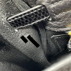 HERMES TOUCH KELLY 25 TOGO / LIZARD BLACK GHW