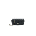 CHANEL GLASSES CASE WITH CHAIN CAVIAR BLACK LGHW