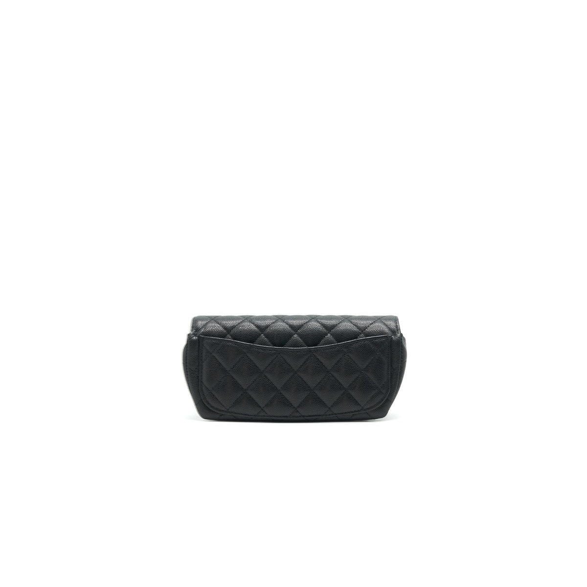 CHANEL GLASSES CASE WITH CHAIN CAVIAR BLACK LGHW