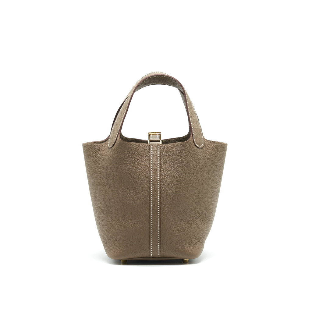 Hermes Picotin 18 Lock Bag Etoupe GHW