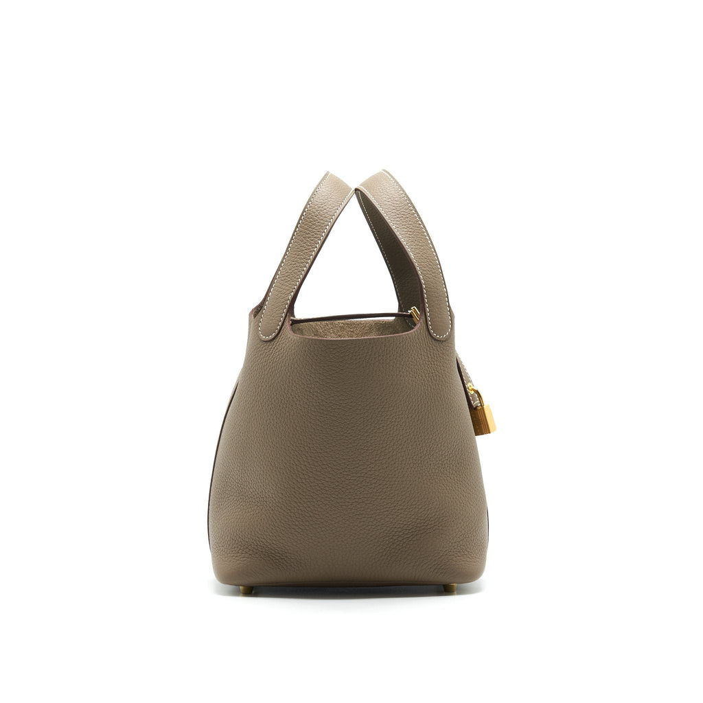 Hermes picotin 18 Lock Bag Etoupe with GHW Clemence