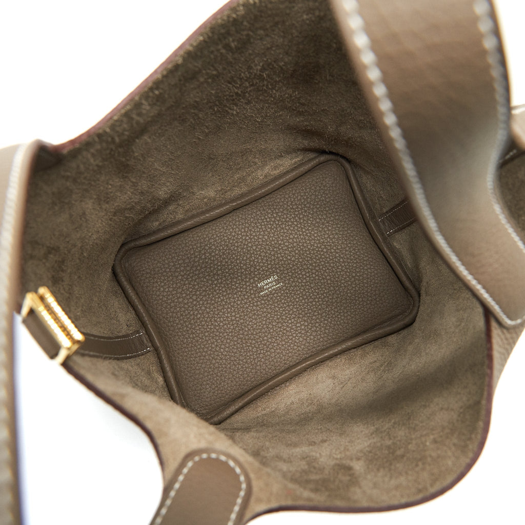 Hermes picotin 18 Lock Bag Etoupe with GHW Clemence