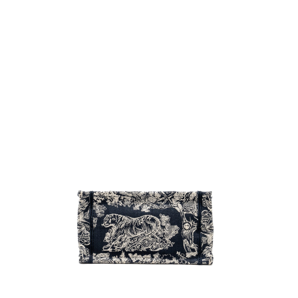 DIOR SMALL BOOK TOTE BLUE/WHITE TOILE DE JOUY REVERSE EMBROIDERY