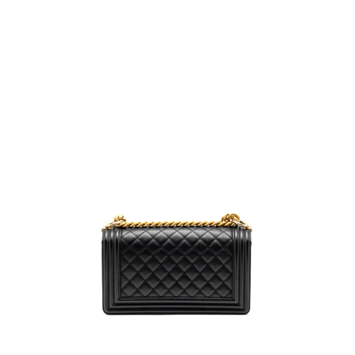 CHANEL MEDIUM BOY BAG CAVIAR BLACK GHW