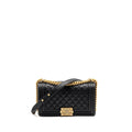 CHANEL MEDIUM BOY BAG CAVIAR BLACK GHW