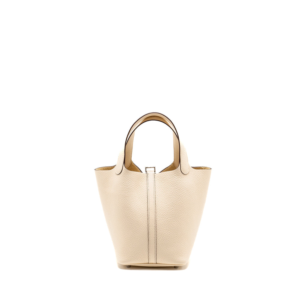 HERMES Picotin 18 Lock Bag Clemence Nata SHW