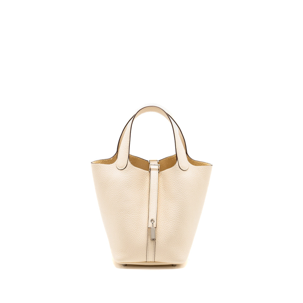 HERMES Picotin 18 Lock Bag Clemence Nata SHW