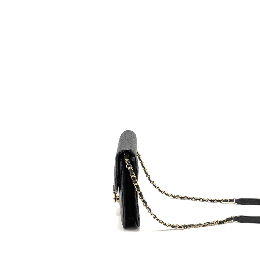 CHANEL PARIS-CUBA THREAD AROUND FLAP BAG WITH CHAIN CAVIAR BLACK LGHW