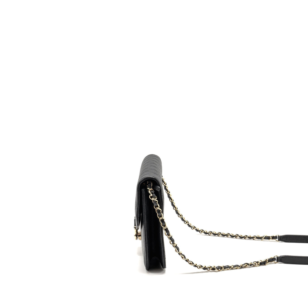 CHANEL PARIS-CUBA THREAD AROUND FLAP BAG WITH CHAIN CAVIAR BLACK LGHW