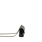 CHANEL MINI RECTANGULAR FLAP BAG CHEVRON LAMBSKIN BLACK LGHW