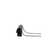 CHANEL MINI RECTANGULAR FLAP BAG CHEVRON LAMBSKIN BLACK LGHW