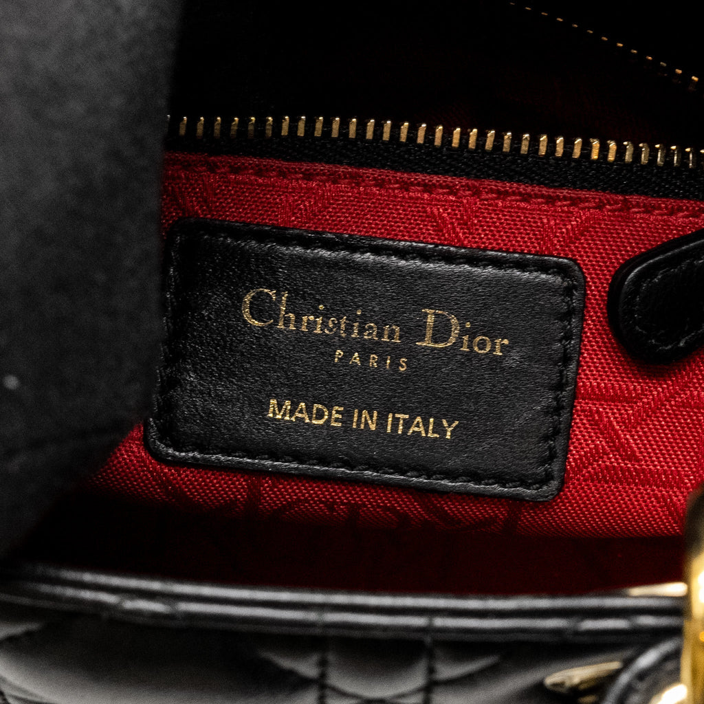 DIOR MY ABC SMALL LADY DIOR LAMBSKIN BLACK GHW