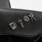 DIOR HOMME CHARMS SADDLE BAG CALFSKIN BLACK SHW