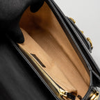 GUCCI HORSEBIT 1955 SHOULDER BAG CALFSKIN BLACK GHW